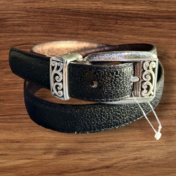 BRIGHTON Reversible Womens Belt Shiny Oil Rubbed Bronze Color, Silver Buckle main image 9